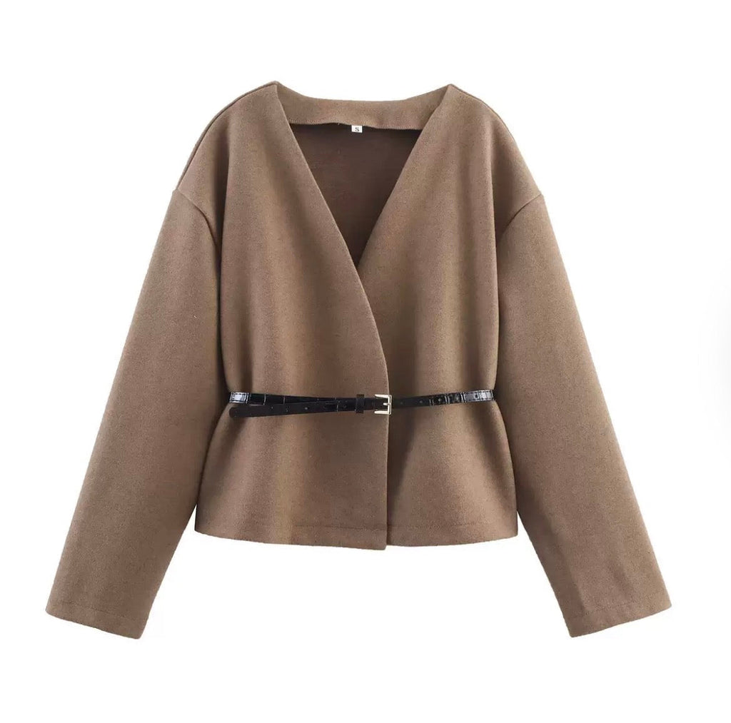 BELTED CARDIGAN JACKET