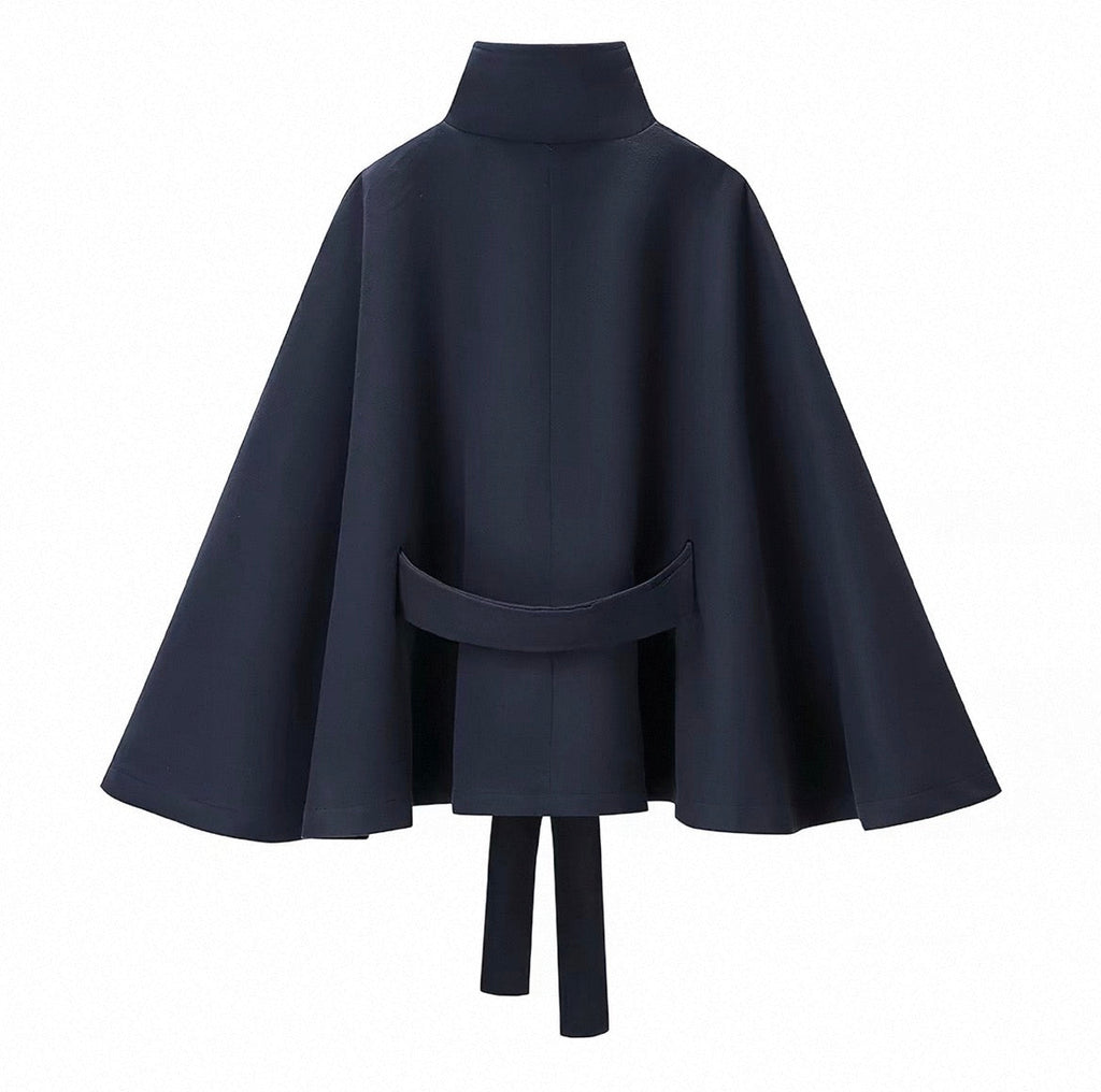 BELTED CAPE JACKET