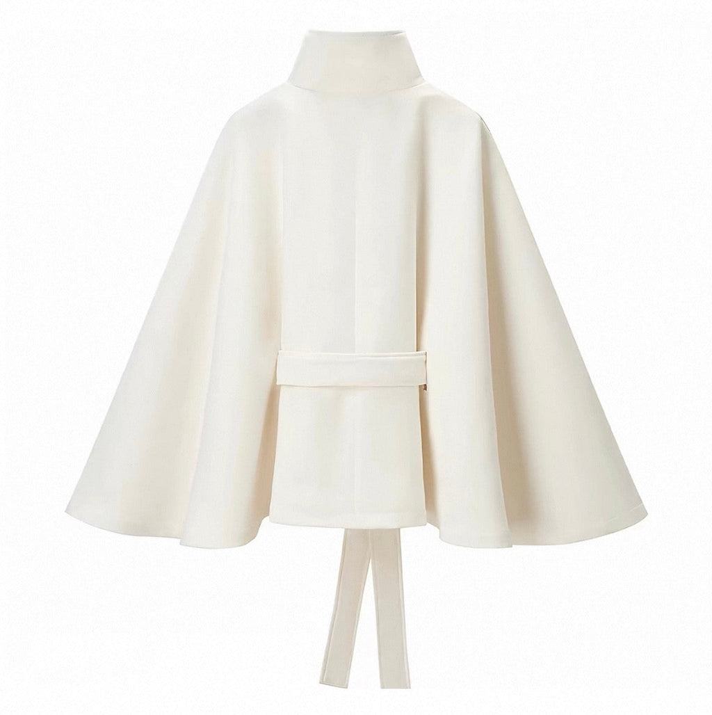 BELTED CAPE JACKET